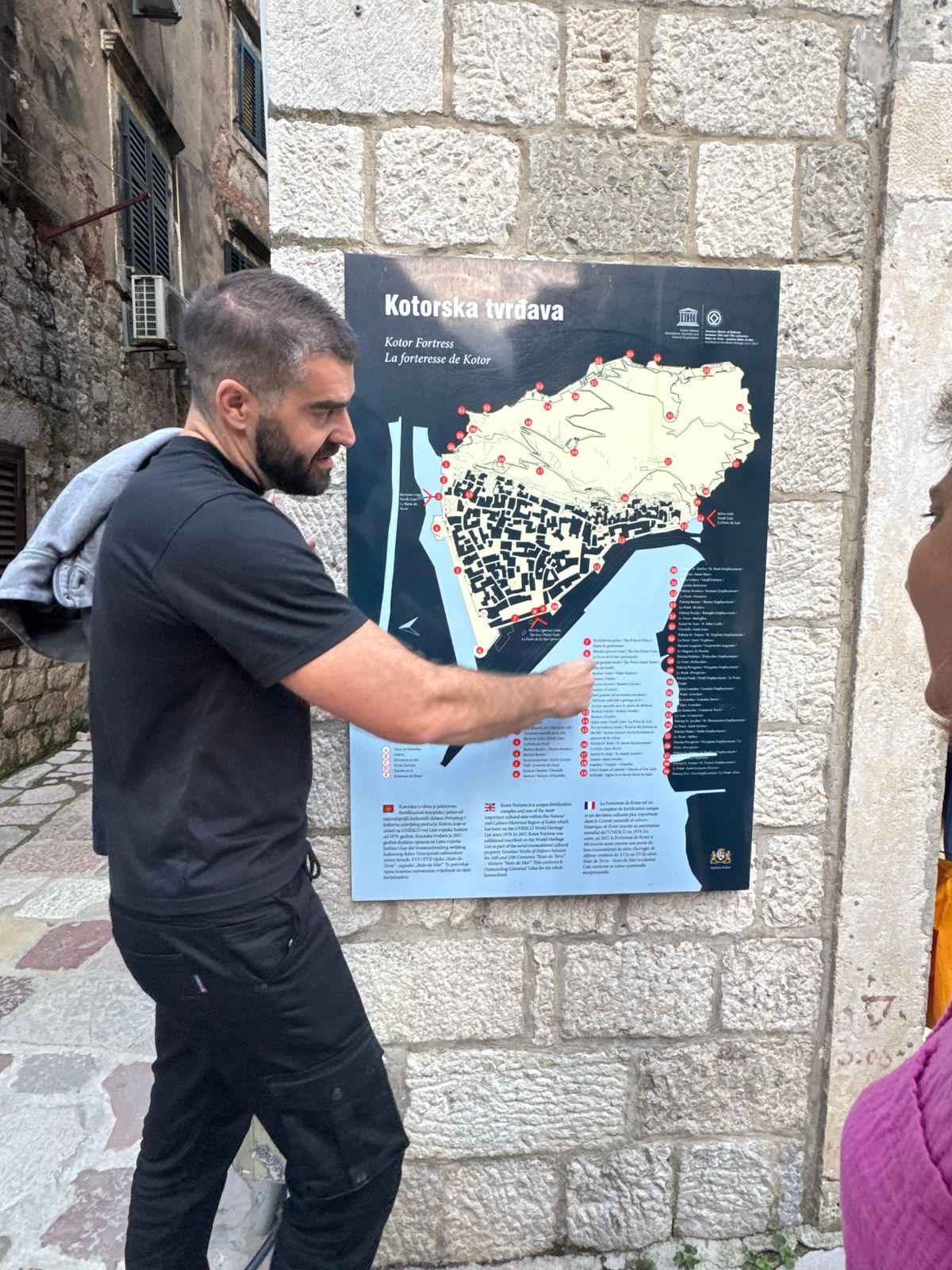 Budva Old Town peninsula and Adriatic Sea
